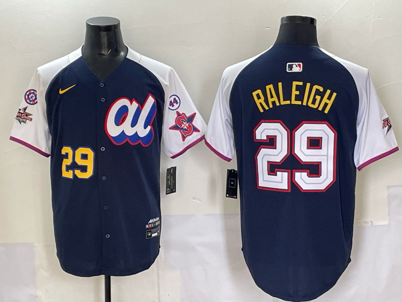 Men Seattle Mariners #29 Raleigh Blue MLB  All star Nike 2025 Jersey style 0019